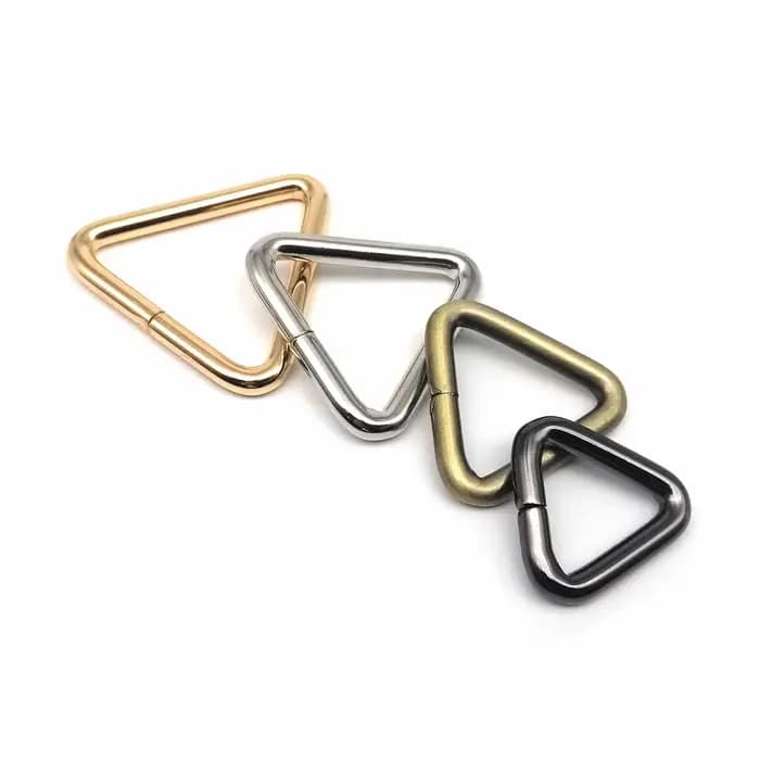 5 pièces fer haute qualité 20mm 25mm 32mm 38mm sac à main en cuir sac sangle ceinture chien collier chaîne Web O Dee Triangle anneau boucle fermoir