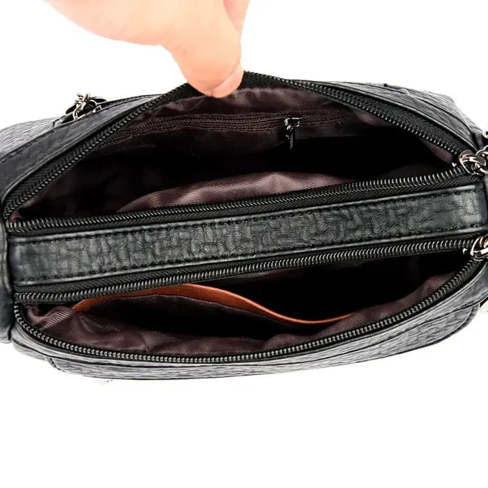 Sac bandoulière en cuir souple pour femme