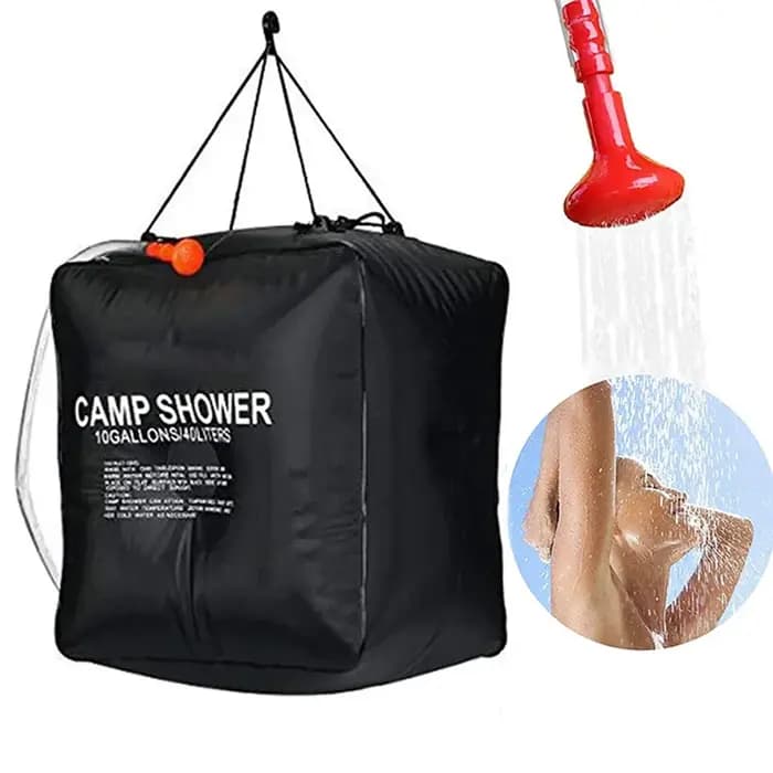 Sac de douche solaire en PVC de 40L avec tube en plastique