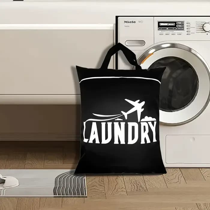 Sac à linge de voyage avec poignée