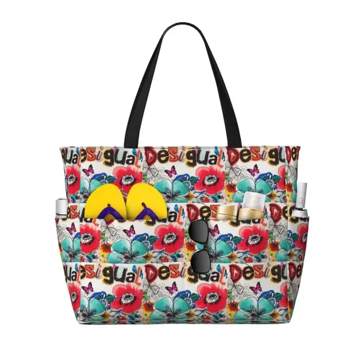 Desigual personnalisé sac fourre-tout de plage Sport Gym Yoga Duffle grand sac