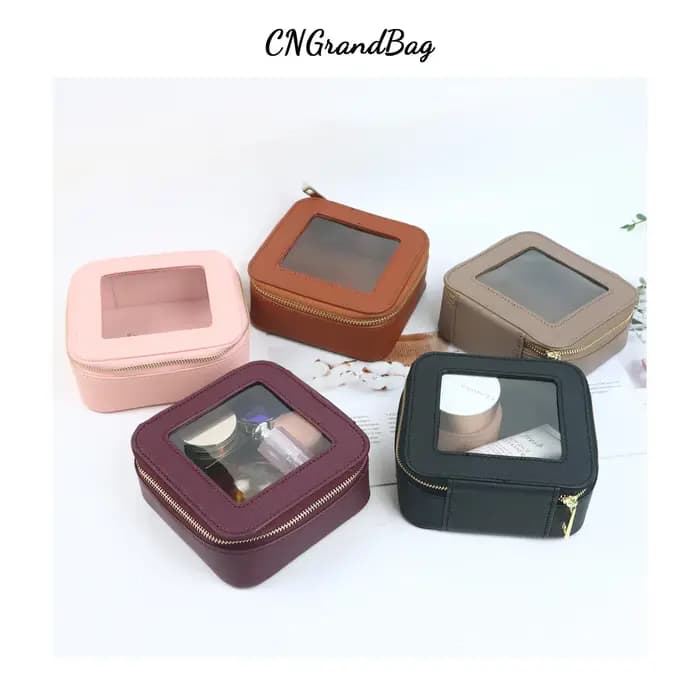 Trousse de toilette de voyage en cuir Saffiano pour femmes