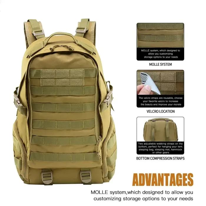 30L randonnée sac à dos tactique 900D Oxford sacs imperméables en plein air Molle Camping sac à dos sac