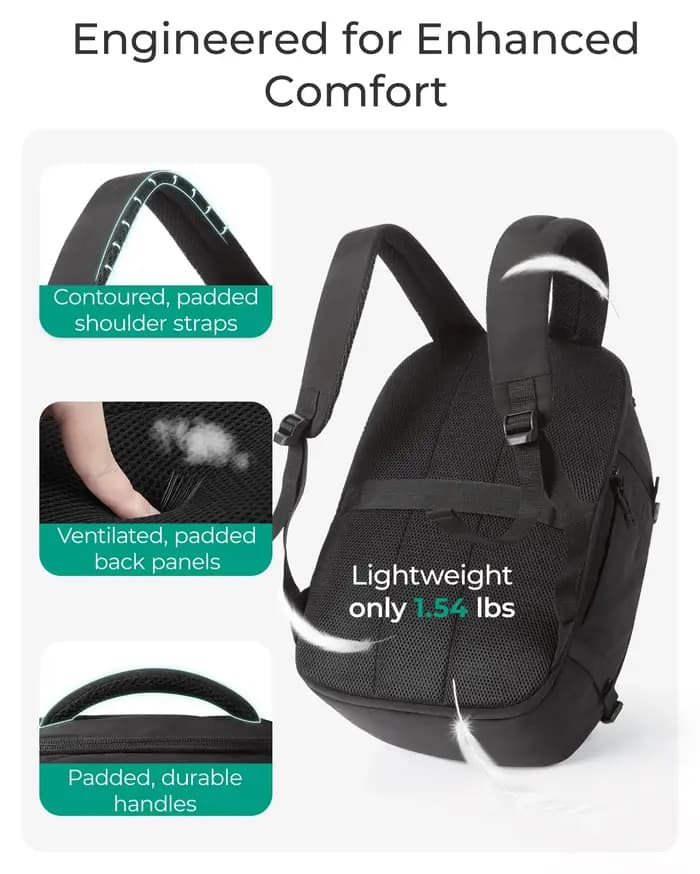 BAGSMART Sac à dos de voyage léger 30L approuvé pour le vol pour hommes et femmes Sac