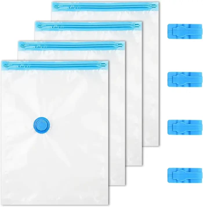 Lot de 4 sacs de compression sous vide épaissis