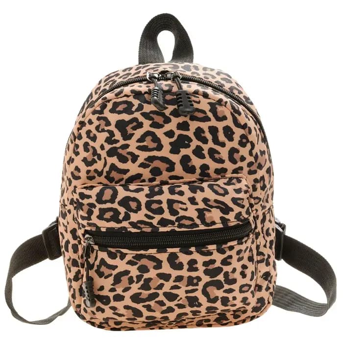 Ins-Sac à dos léopard pour femme, design animal drôle, sacs d'école pour adolescentes, 03/voyage, pe
