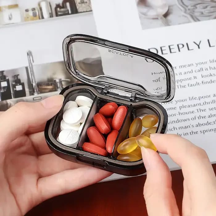Boîtes à pilules portables de voyage, mini-contenants pour médicaments, distributeur de pilules, boîte de rangement pour pilules, étui pour comprimés, conteneur d'organisation
