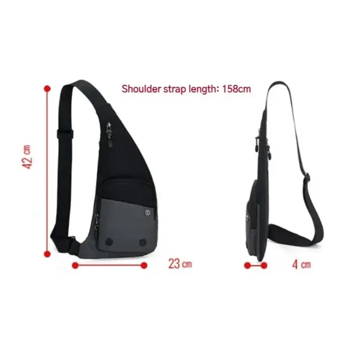Men‘s New Trendy Casual Shoulder Bag Leisure Travel Sports Outdoor Pack Messenger Crossbody Sling Chest Bag