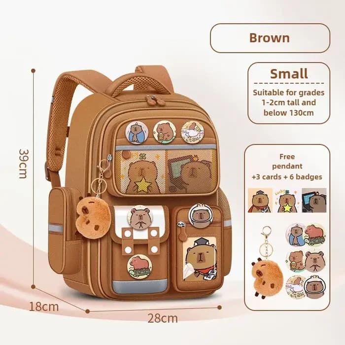 Capybara enfants sac à dos étanche étudiant cartable grande capacité soulager la charge sac d'école