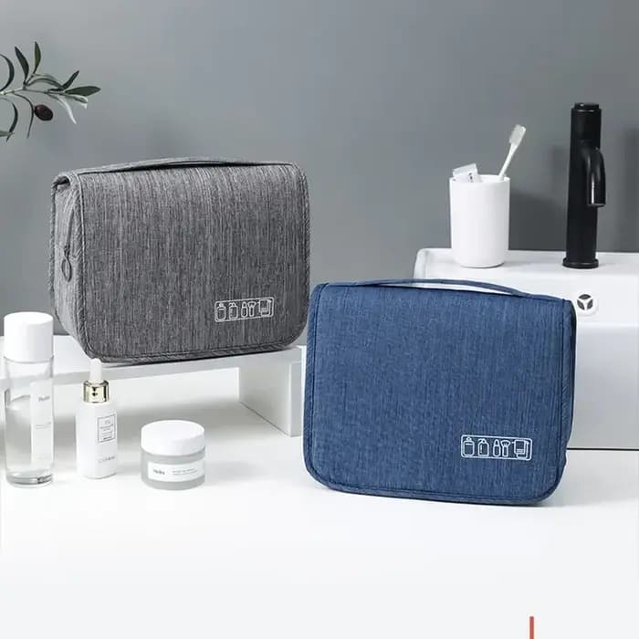Trousse de Toilette Portable en Tissu Oxford pour Hommes et Femmes