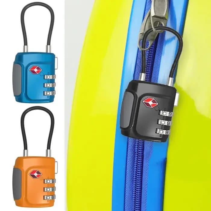 Serrure en fil d'acier TSA à 3 chiffres