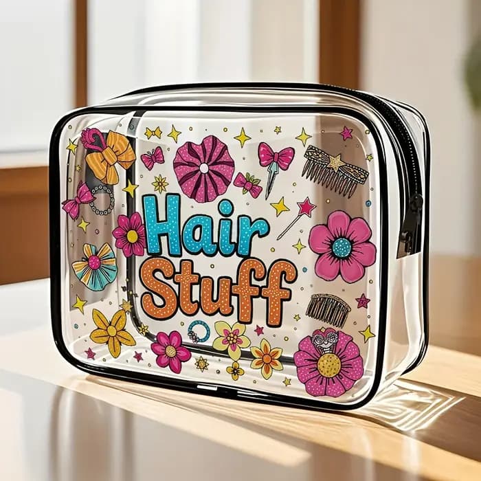 1 pièce Trousse de maquillage transparente