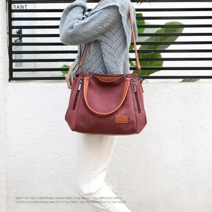 Sac à bandoulière en toile de luxe pour femme