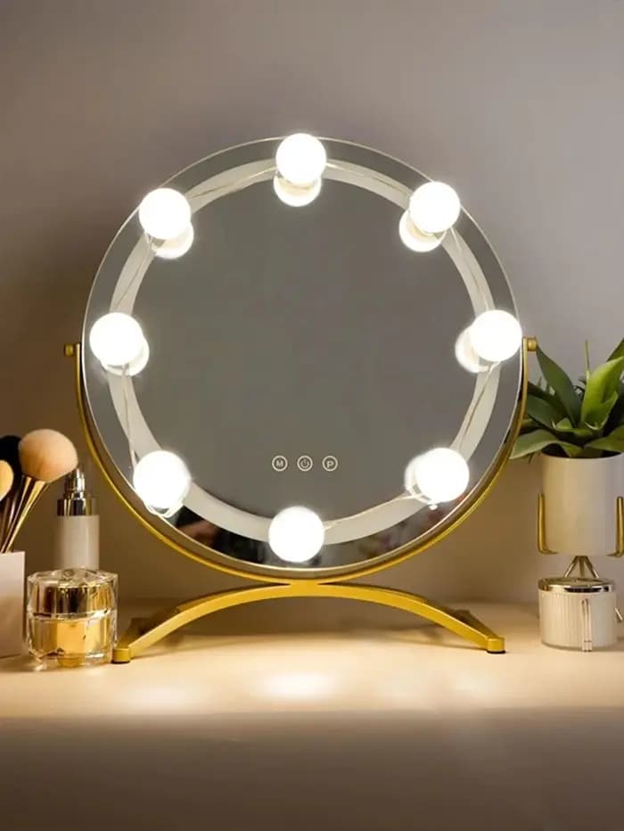 Miroir de maquillage ampoule LED lumières de vanité USB charge salle de bain coiffeuse éclairage Dimmable LED