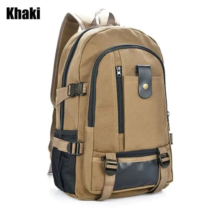 Sac à dos vintage en toile pour camping