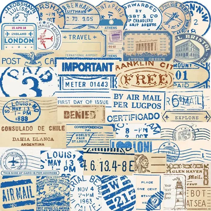 Autocollant de billet de voyage