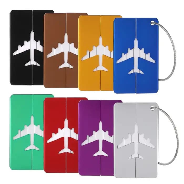 Étiquettes de bagage de voyage en aluminium réutilisables