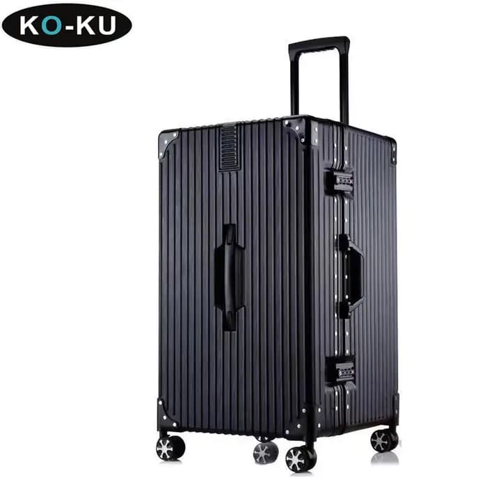KU valise surdimensionnée 40/50/60 ''cadre en aluminium ABS + PC boîtier de chariot épaissi bagage de grande capacité 20