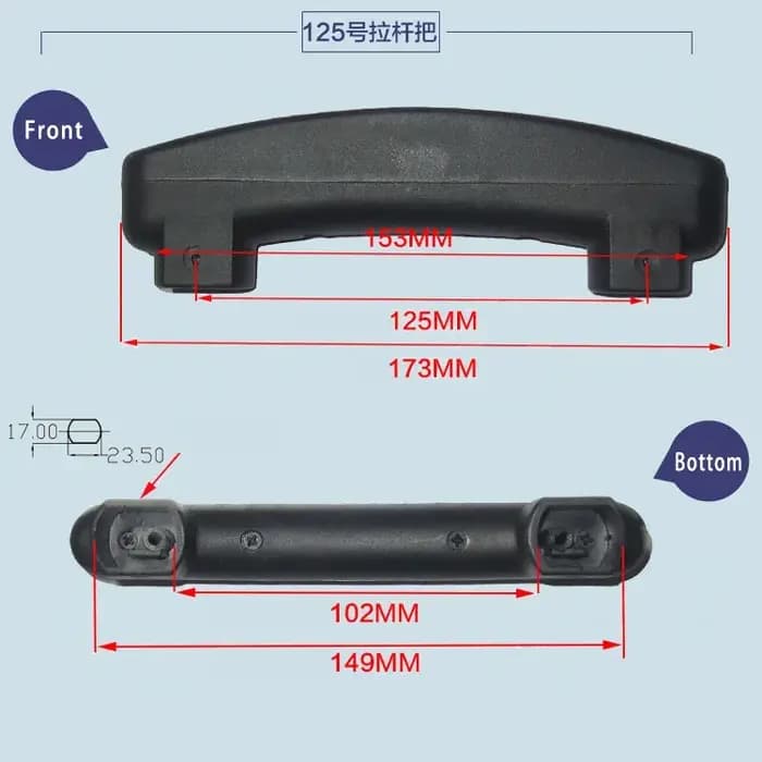 Pièces de réparation de valise de matériel de bagage