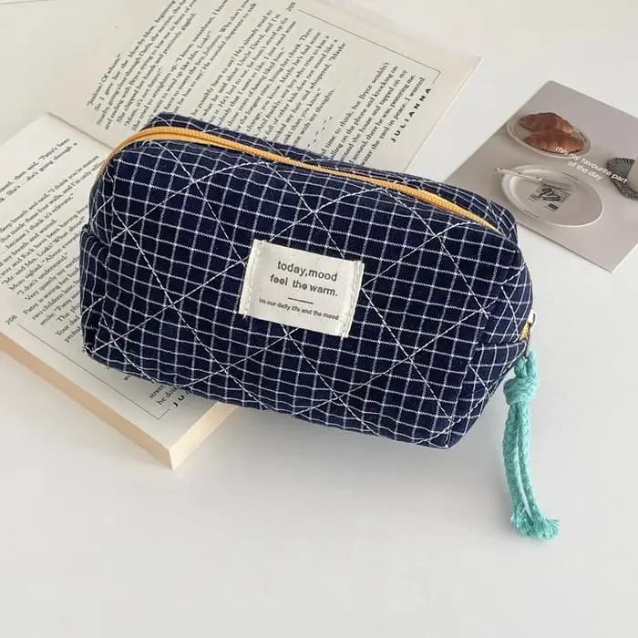 Trousse de Toilette Matelassée à Carreaux pour Filles