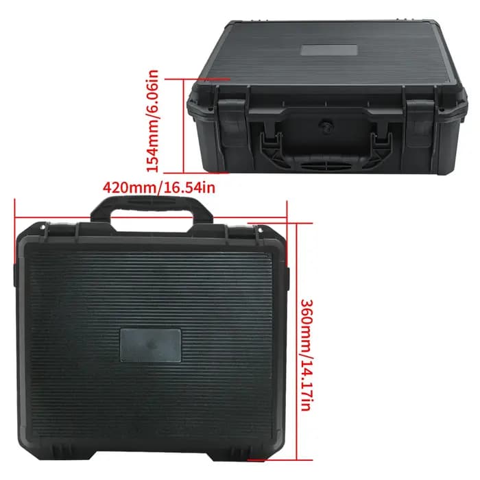 Valise noire étanche et durable pour appareil photo/outils