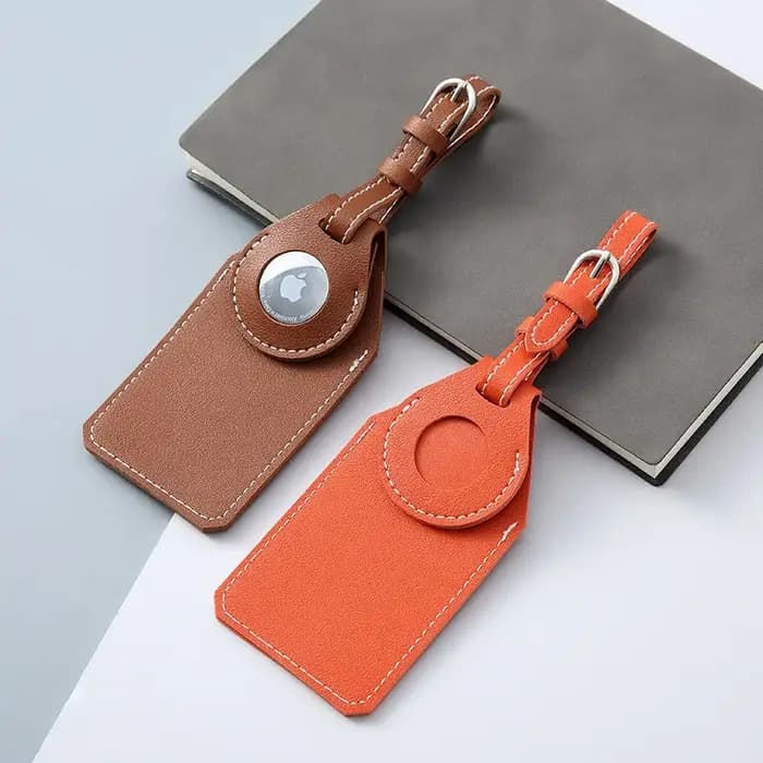 Étiquettes de bagage en cuir pour étuis AirTag