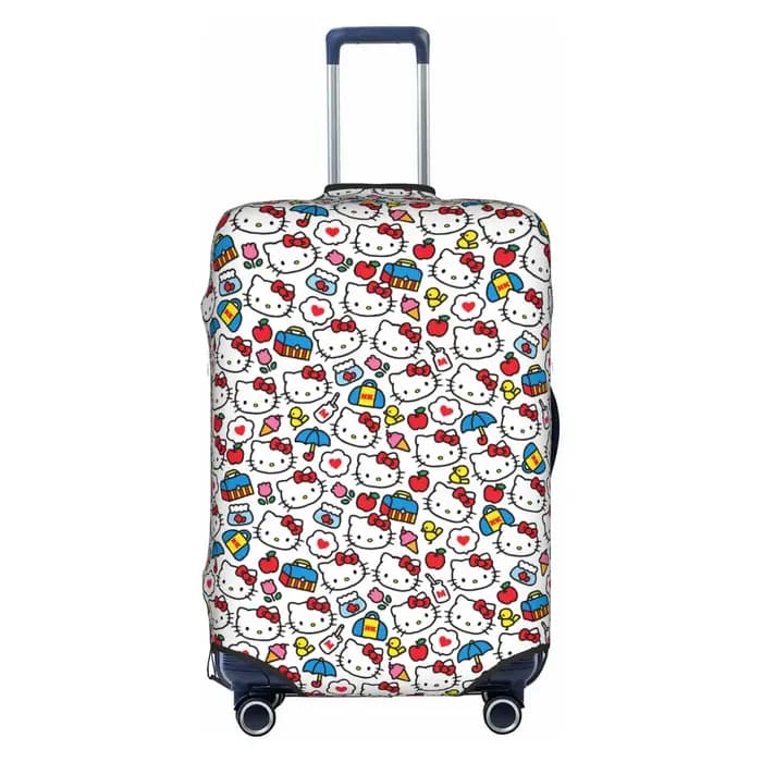 Housse de protection de valise personnalisée, mignonne, anime, Hello Kitty, pomme rouge, canard jaun