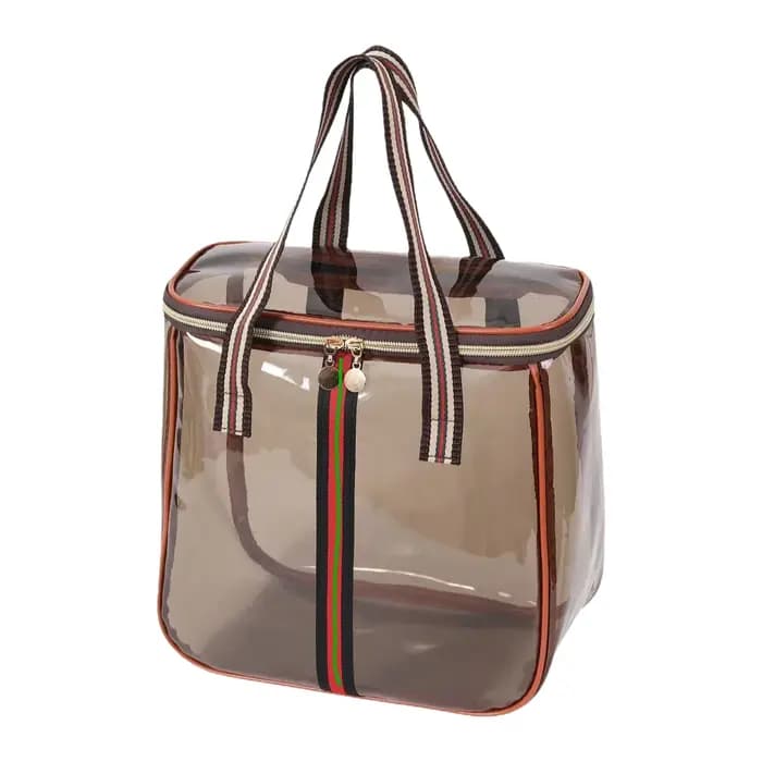 Trousse de Toilette de Voyage Grande Capacité Imperméable Style Rétro, Sac de Plage, Pochette de Maquillage pour Voyages en Plein Air et Vacances à la Plage