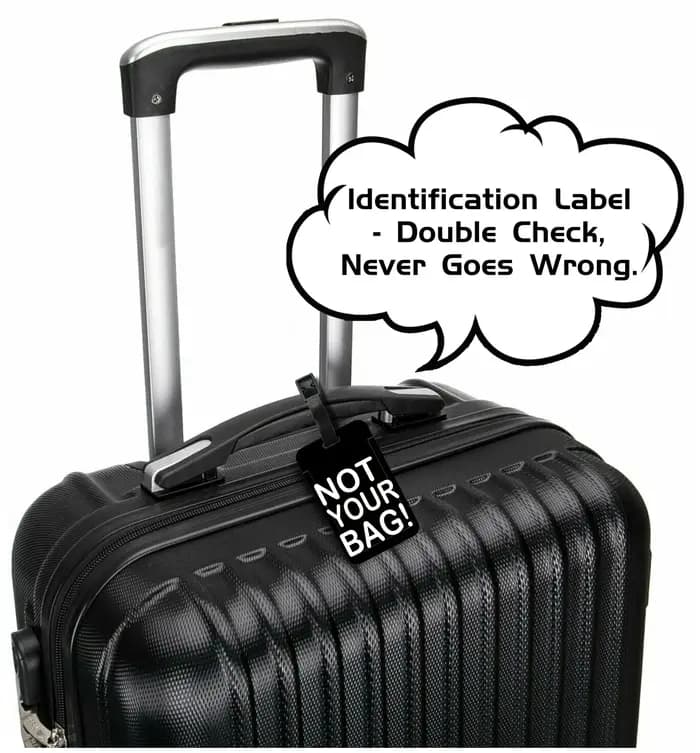 Étiquette de bagage « non