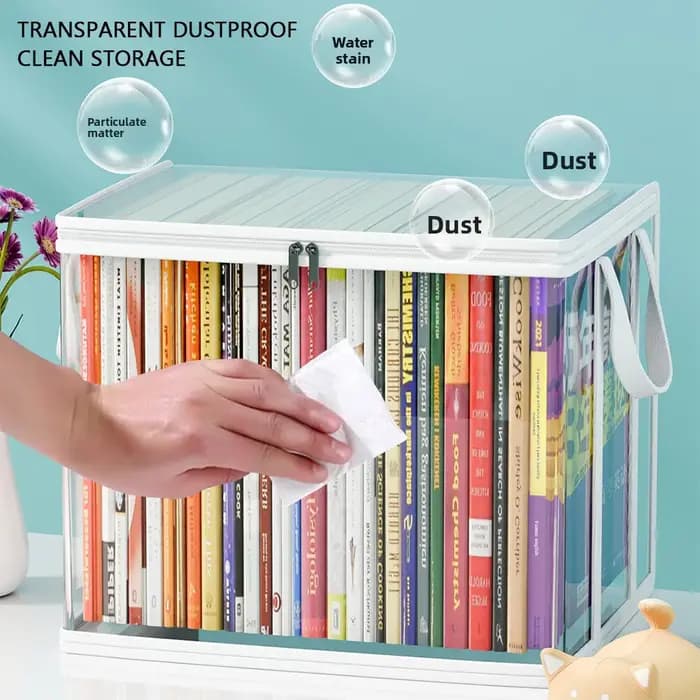 Sac de rangement transparent pour jouets avec poignées