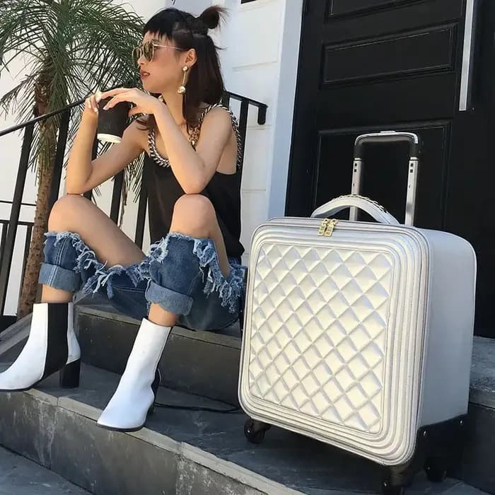 Valise de mode 24 pouces bagages ensemble d'embarquement boîte boîtier de chariot roue universelle bagages femme 20 pouces version coréenne pour les femmes