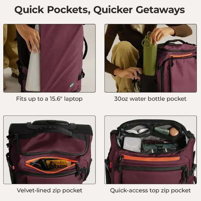 BAGSMART Sac de voyage à roulettes grande capacité