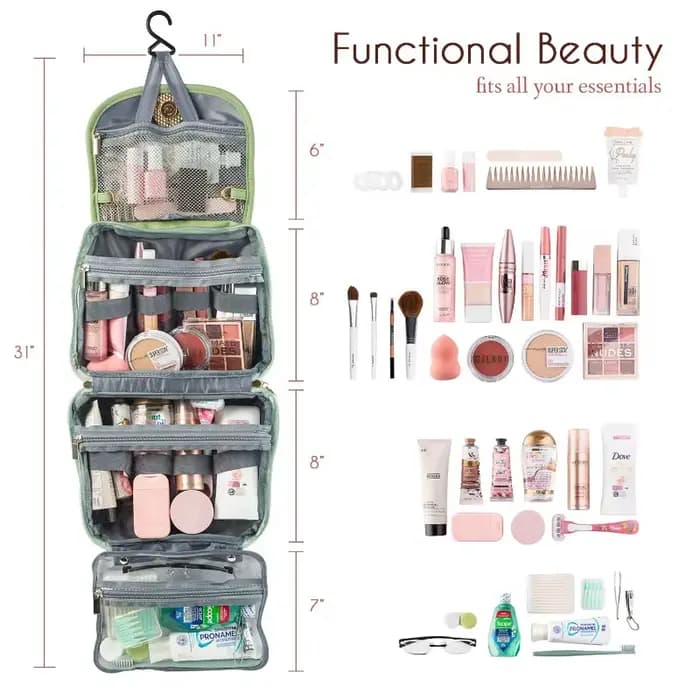 Trousse de Toilette Multifonctionnelle Résistante à l'Eau pour Femme