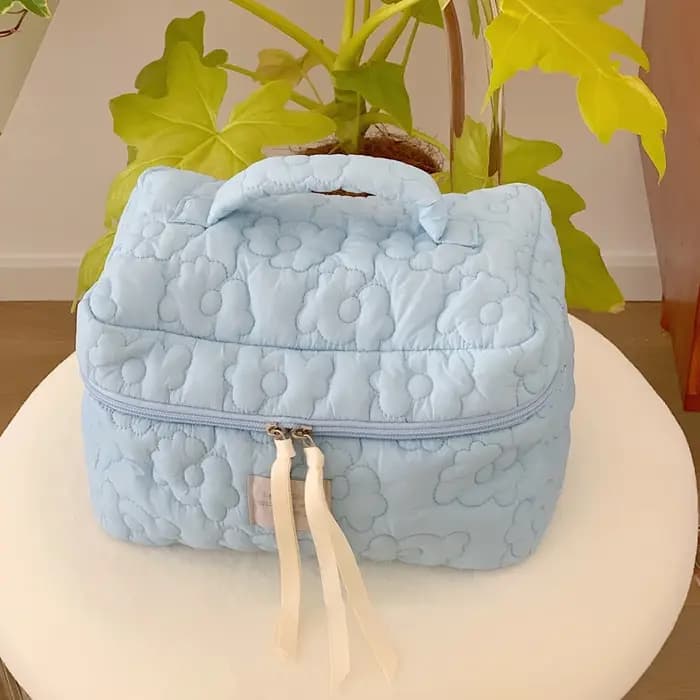Trousse de maquillage à motif de fleurs pour femmes