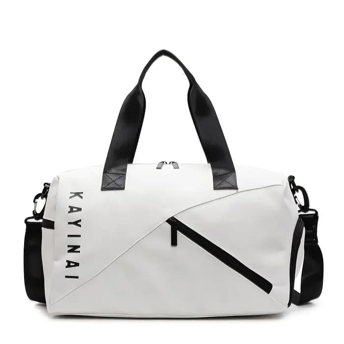 Sac de sport unisexe grande capacité avec compartiment à chaussures, sac de voyage décontracté, sac