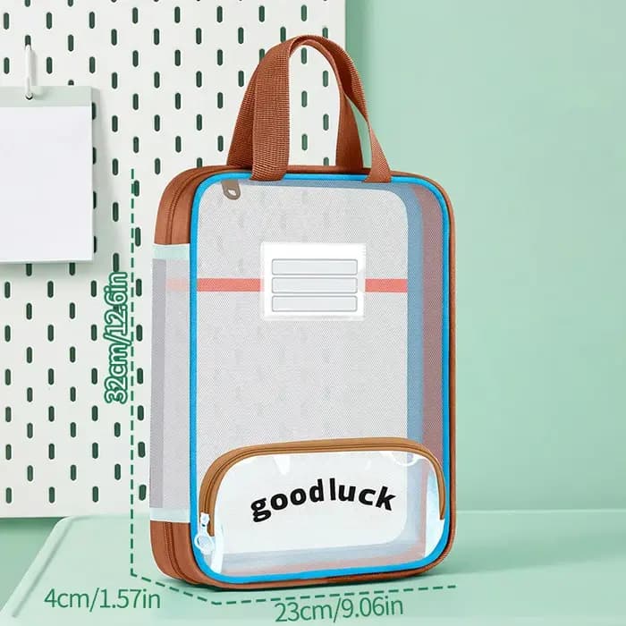 Sac fourre-tout vertical transparent grande capacité
