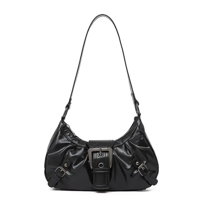 Y2K – sac à bandoulière Hobo plissé rétro pour femmes, pochette sous les bras de Style Maillard, pou