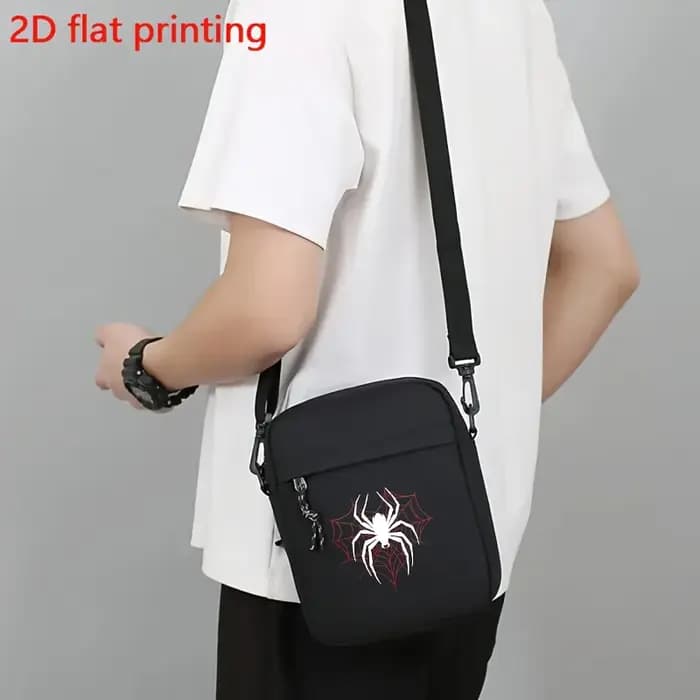 Sac à bandoulière élégant noir à motif «araignée»