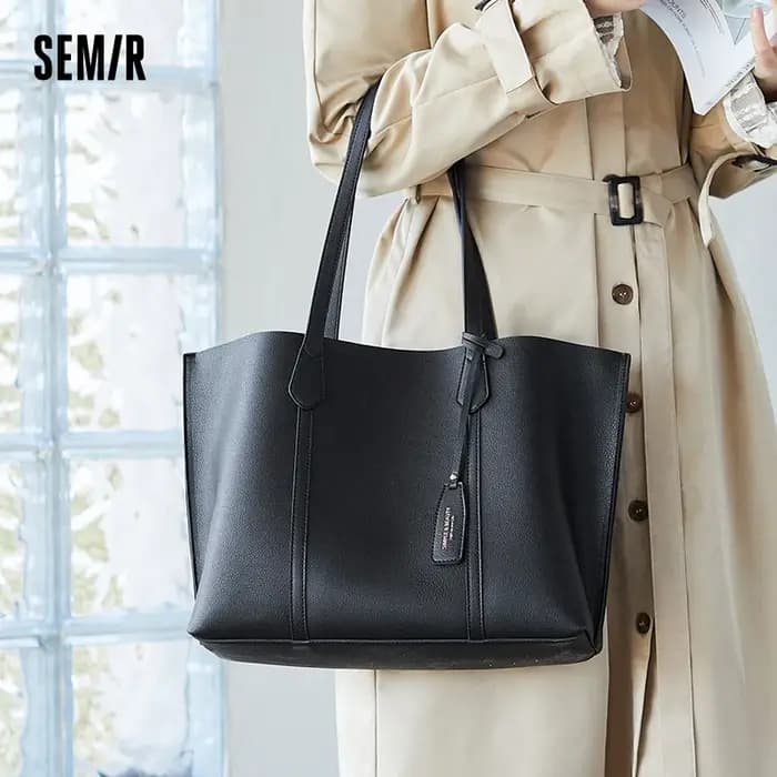 SEMIR-Sac de Travail Polyvalent de Haute Qualité pour Femme, Fourre-Tout Simple Décontracté pour Étu