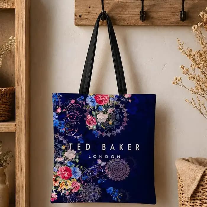 Sacs de rangement tendance T-Ted B-Baker, sac fourre-tout en toile de coton 12/16oz, sac de shopping écologique réutilisable de grande capacité