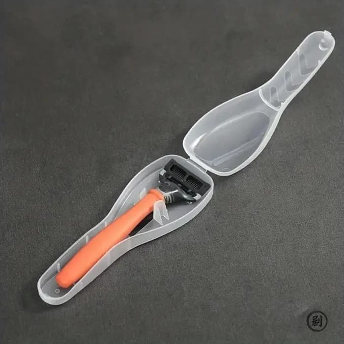 Boîte de rangement de rasoir de voyage transparente
