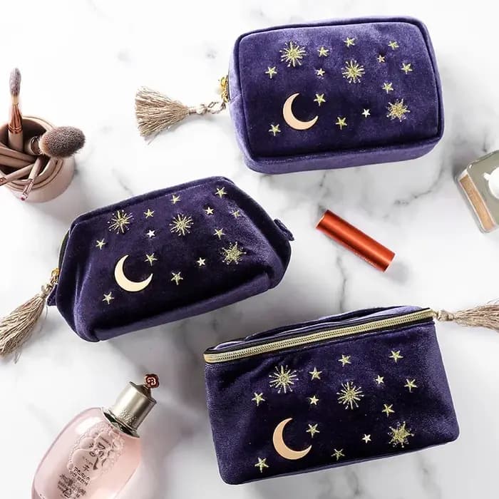 Sac à cosmétiques en velours de luxe