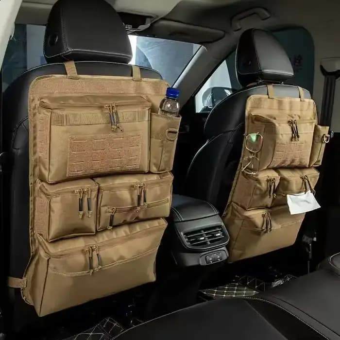 Organisateur de bagages multifonctionnel et sac de rangement tactique pour sièges arrière de voiture