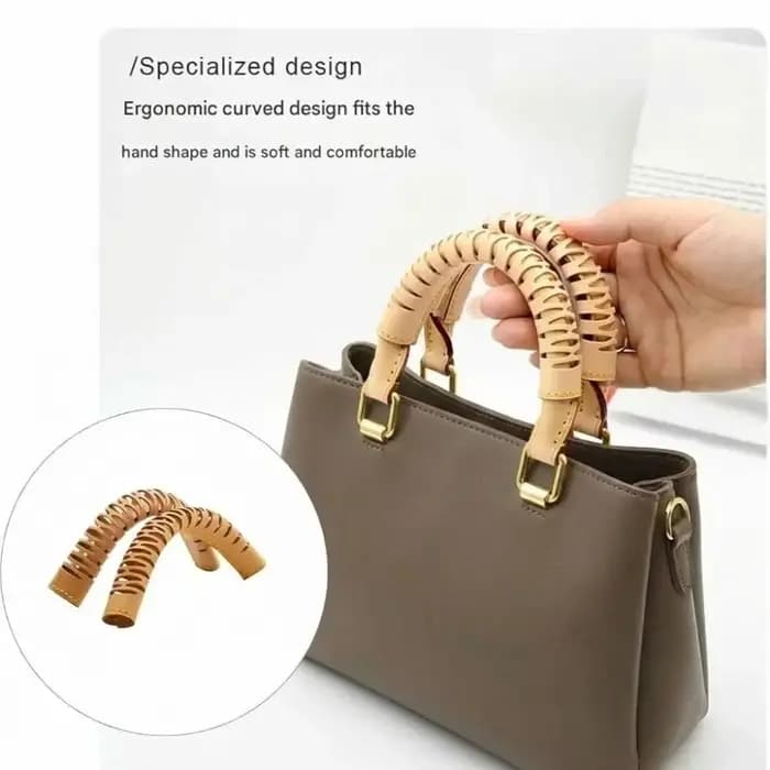 Lot de 2 protections en cuir souple pour poignée de sac à main