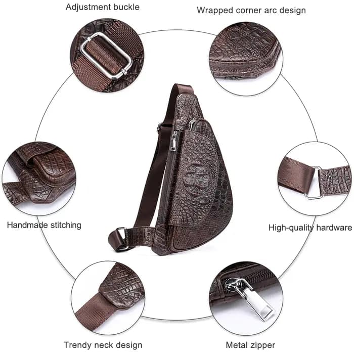 Sacs à bandoulière Croco Designer pour hommes