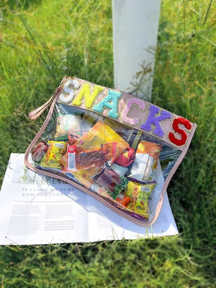 Sac en Pvc avec lettres patchées