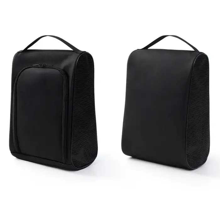 Sac de rangement de chaussures de voyage en tissu Oxford noir
