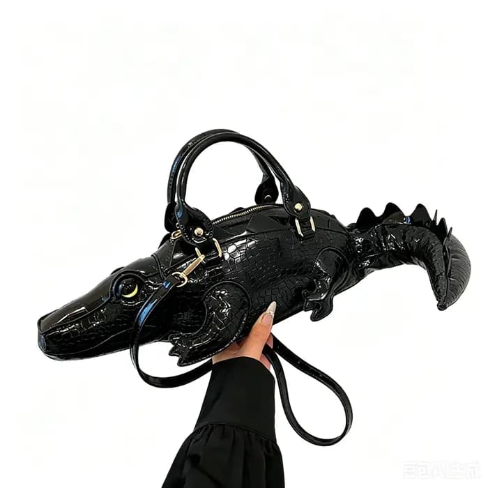 Nouveau sac à main tendance en forme de crocodile pour femmes, sac fourre-tout de créateur à la mode