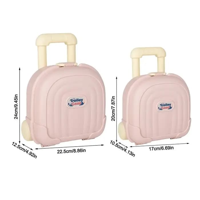 Coffret de rangement mini valise avec poignée rétractable