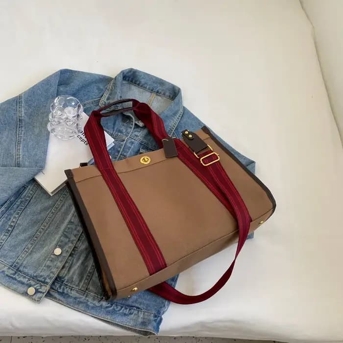 Sac fourre-tout en toile de grande capacité pour femmes